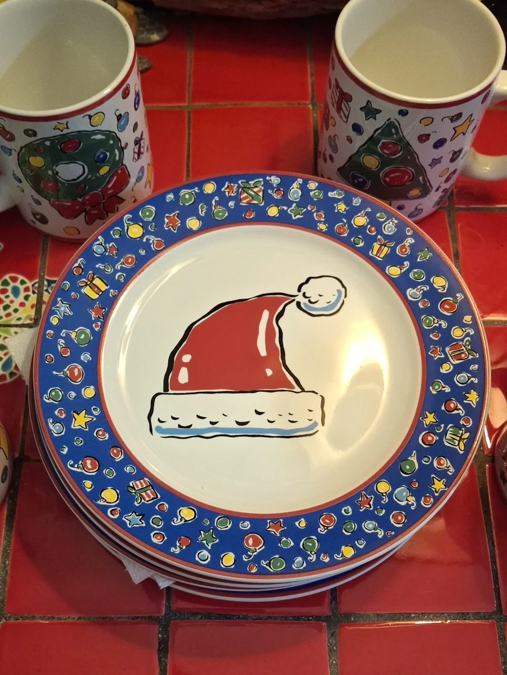 Block Basics Christmas Party Mugs & Plates 8